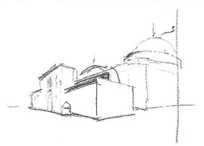 Croquis del Museo Salzillo realizado por el arquitecto Yago Bonet