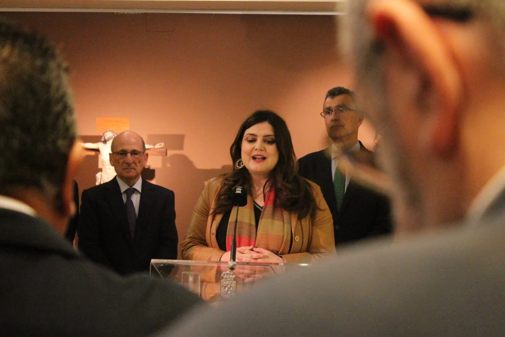 María Teresa Marín, directora del Museo Salzillo, durante la presentación de la Exposición